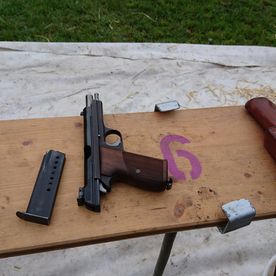Wettkampf Morgartenschiessen - Pistolenschützen am Rigi